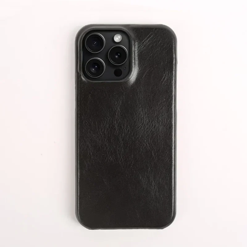 Crownline Handgemaakte iPhone Hoes Van Echte Runderleer