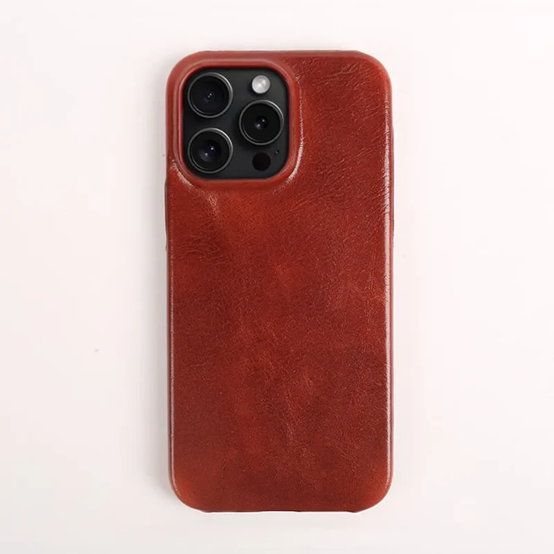 Crownline Handgemaakte iPhone Hoes Van Echte Runderleer