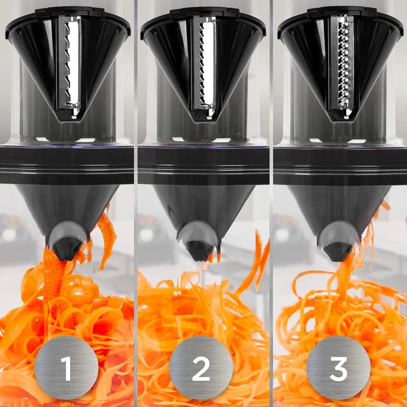 Duronic HBS35 Zubehör für elektrischen Stabmixer, Aufsatz für Pürierstab HB35B oder HB35C von Duronic, Spiralizer-Befestigung mit 3 Kegeln, Nur Zubehör für Zauberstab, Nicht einzeln verwendbar