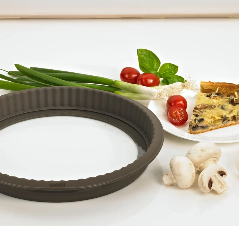 FlexiForm Quiche 26cm mit Glasboden braun