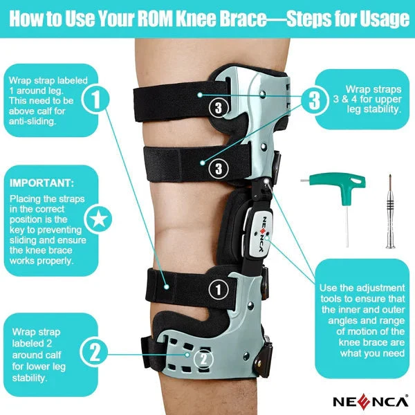 KneeCare Pro Ontlastingskniebrace Voor Mediale En Laterale Ondersteuning