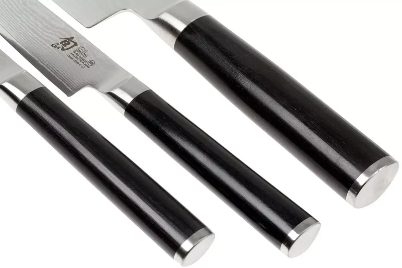 Kai Shun Classic Messerset – 32 Lagen Damaststahl – (Büromesser + Universalmesser + Kochmesser) 3-teilig – DMS-300