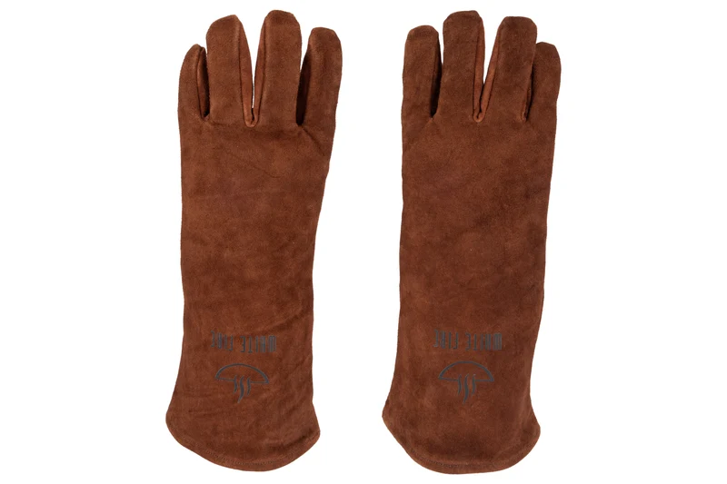 White Fire Grillschürze & Grillhandschuhe aus Leder - Braun - 3-teilig