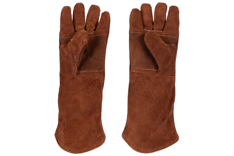 White Fire Grillschürze & Grillhandschuhe aus Leder - Braun - 3-teilig