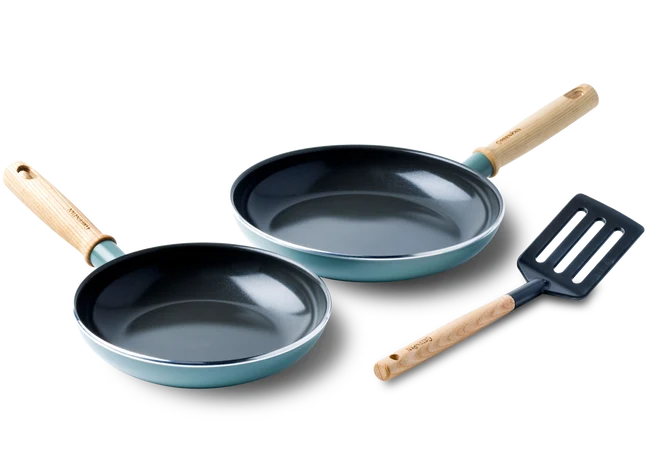 GreenPan Bratpfannenset mit Spatel - Mayflower - ø 20 & 24 cm - keramische Antihaftbeschichtung