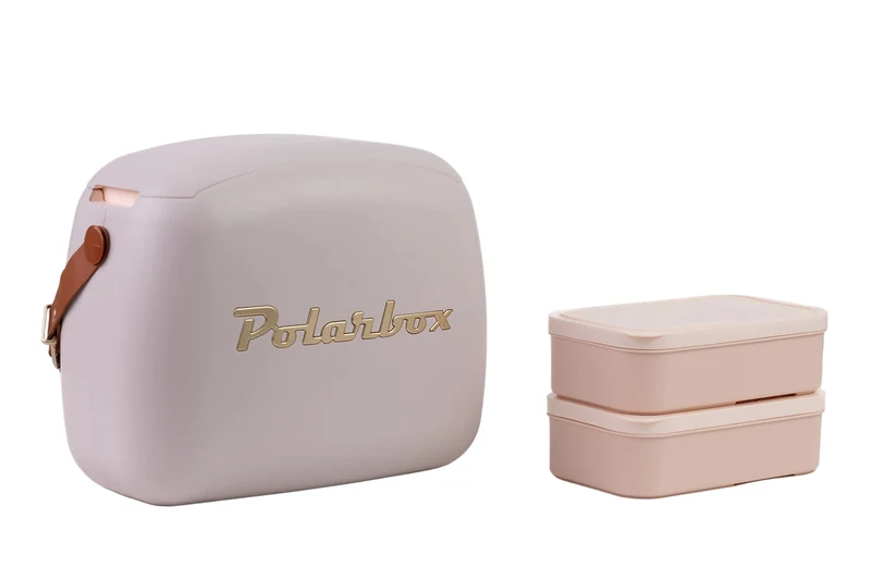 Polarbox Mini Kühlbox / Coolerbag mit 2 Lunchboxen - Pearl-Gold - 6 Liter