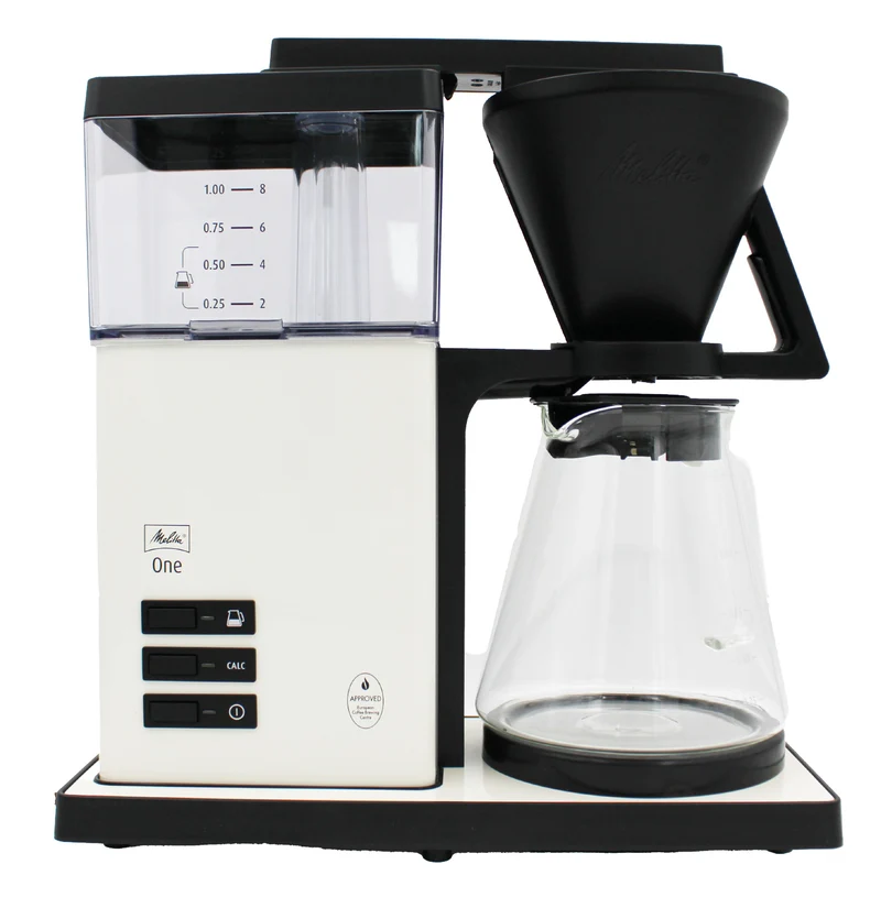 Meliita 1031-03 ONE Glas-Kaffeemaschine Creme Weiß/Schwarz 10 Tassen