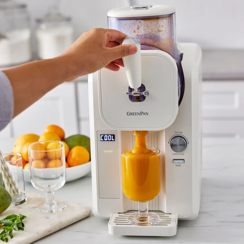 GreenPan Eismaschine Frost - Weiß - Softeis, Speiseeis, Slushies, Milkshakes & Smoothies - 1.8 Liter