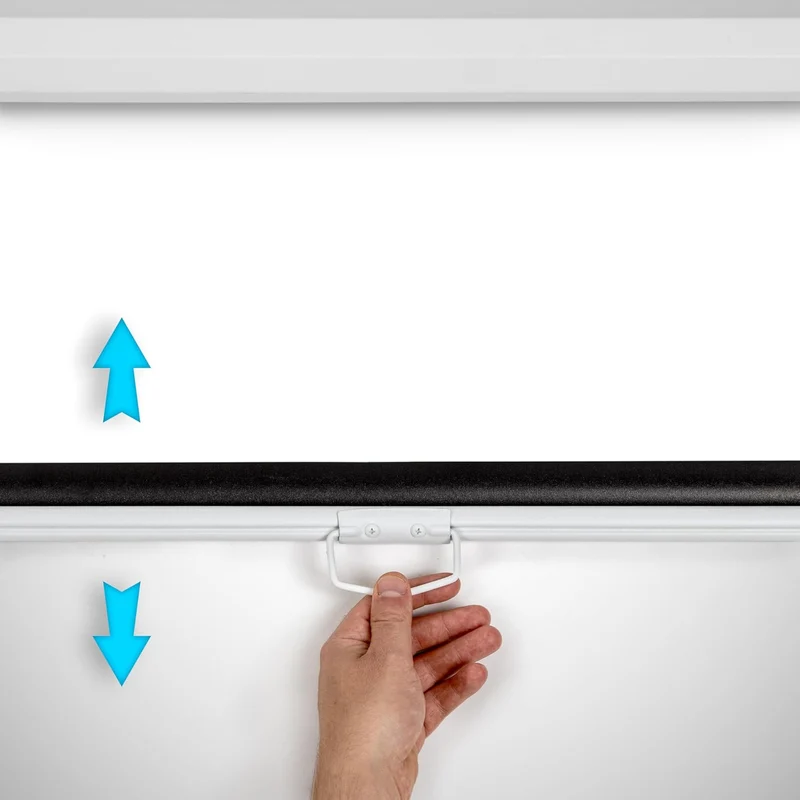 Duronic MPS70 16:9 WE Beamer Leinwand | 70 Zoll Projektor Leinwand | 16:9 Heimkino | Gain +1 Rolloleinwand für Wand- oder Deckenmontage | 4K UHD, 3D, Full HD 1080p | Kompakte Projektionsleinwand Weiß