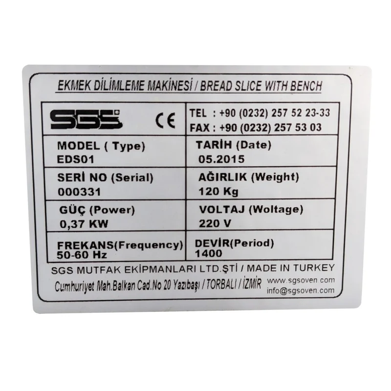 SGS Brotschneidemaschine EDS01 Schneidemaschine fahrbar Standgerät gebraucht