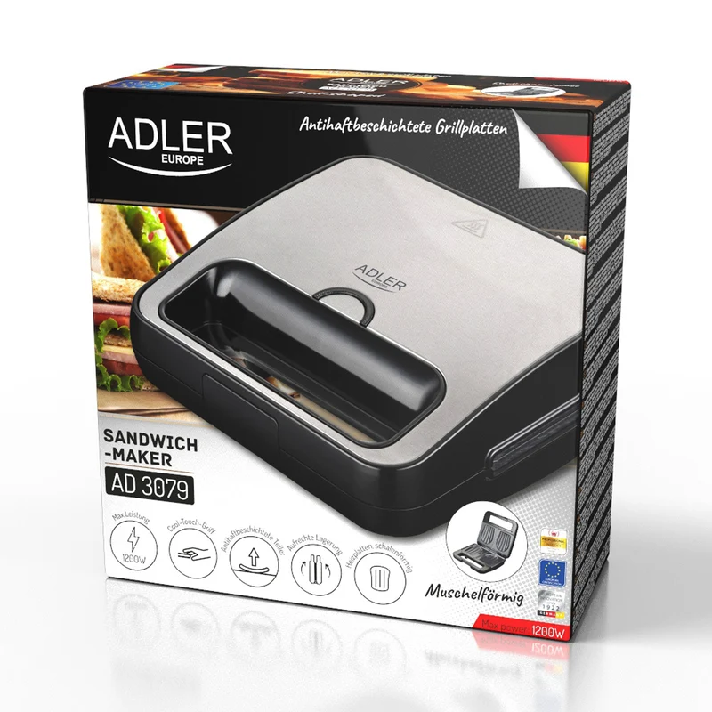 Adler AD 3079 Sandwichmaker schwarz