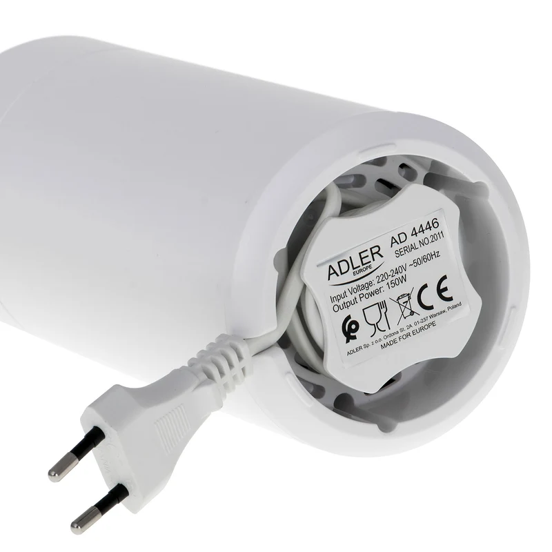 Adler AD 4446wg elektrische Kaffeemühle 150 Watt Einmalige Mahlleistung 75 g weiß