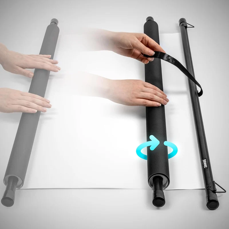 Duronic BPS50 16:9 Projektorleinwand, Beamerleinwand 50 Zoll, Heimkino mit 4K Full HD 3D, Rolloleinwand 1.0 Gain, Beamer Leinwand für Wandmontage, Filmnacht, Videoleinwand für Büro Schulen