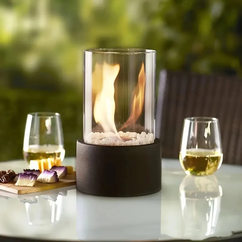 LumiFlame - Draagbare Tafelhaard voor Moderne Sfeer