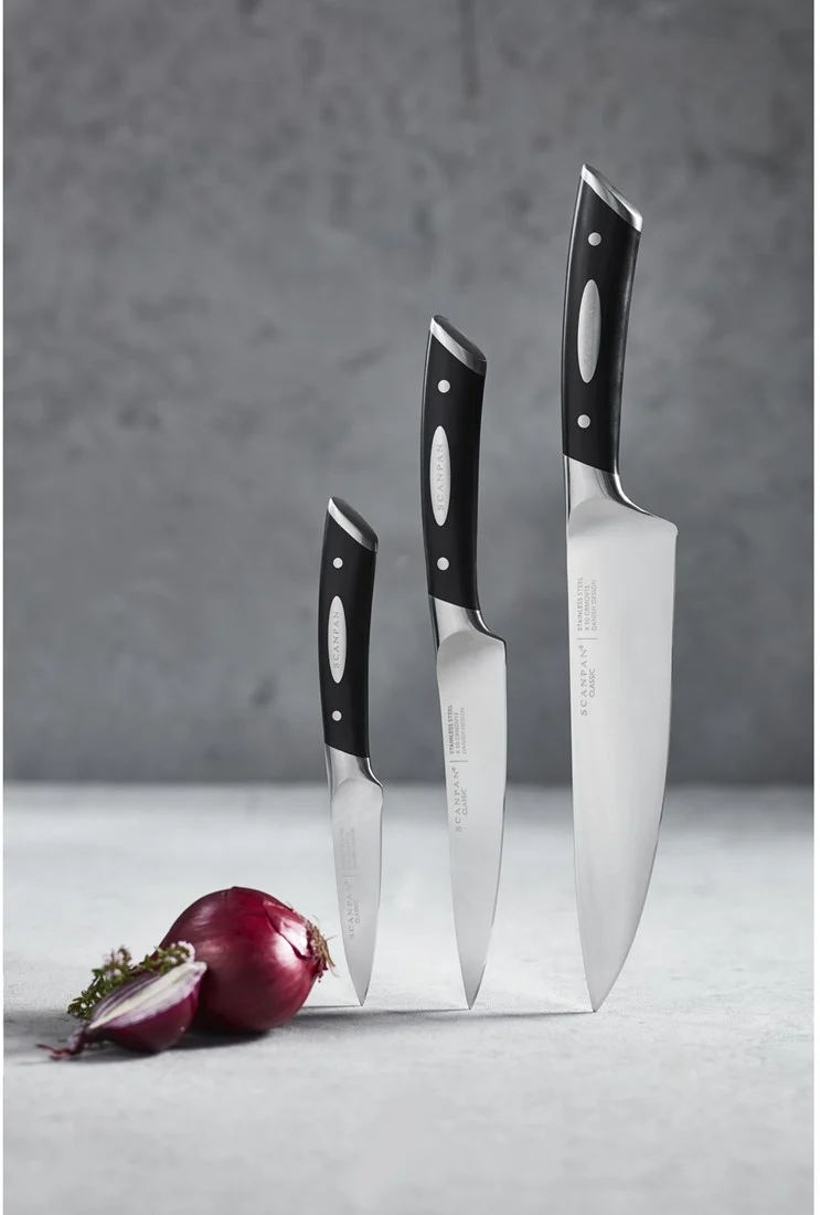 SCANPAN Messerset Classic 3-teilig - Kochmesser, Officemesser & Schälmesser