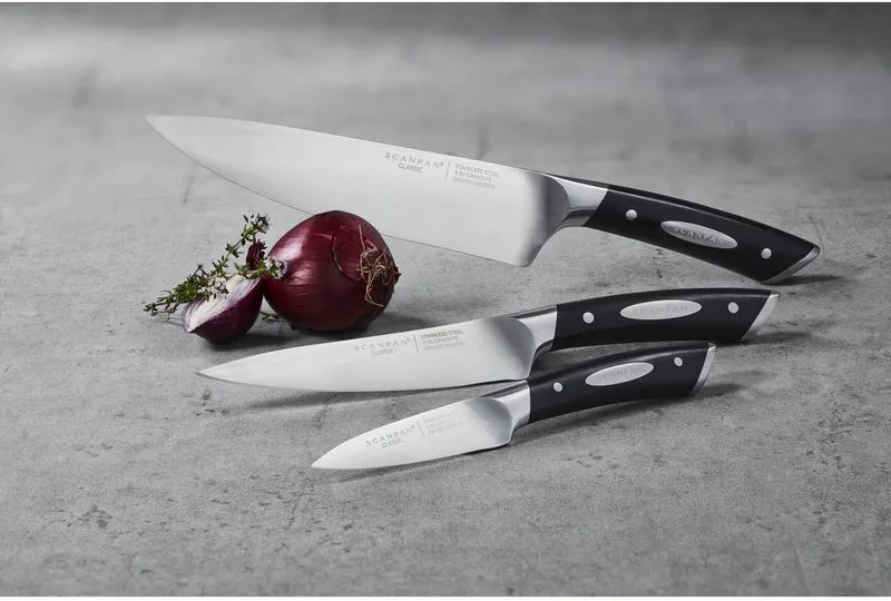 SCANPAN Messerset Classic 3-teilig - Kochmesser, Officemesser & Schälmesser