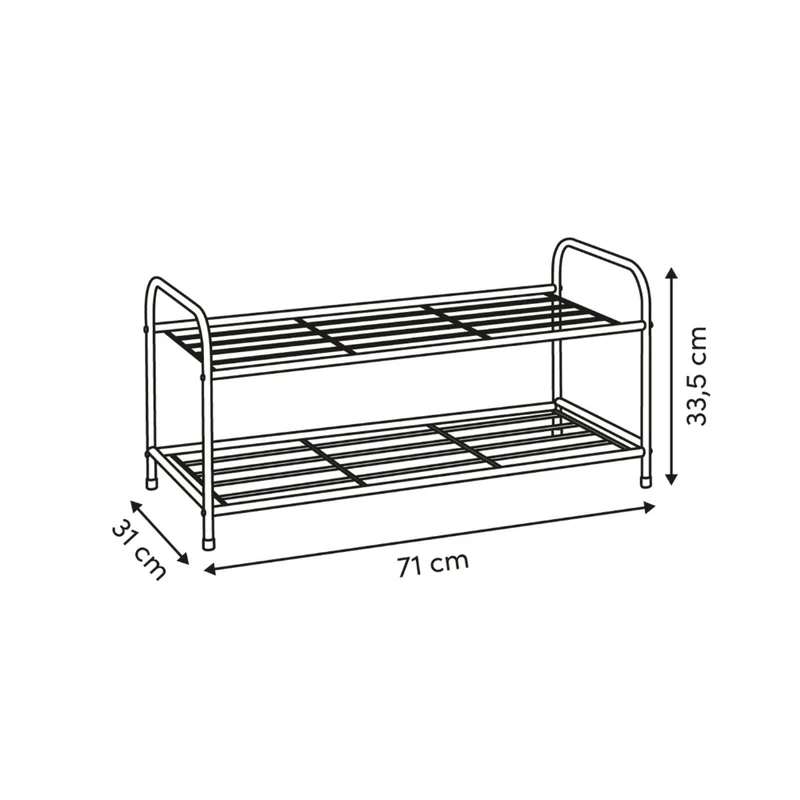 Zwart metalen schoenenrek 6 paar Five®