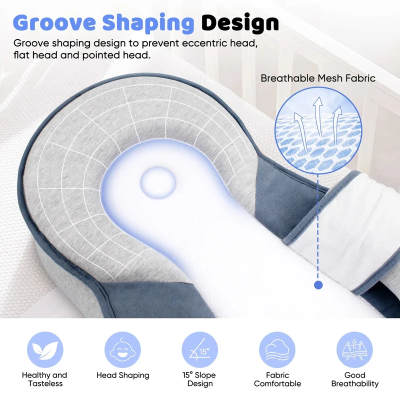 Anti-Reflux Verhoogde Baby-Lounger voor Pasgeborenen en Baby's