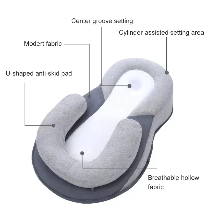 Anti-Reflux Verhoogde Baby-Lounger voor Pasgeborenen en Baby's