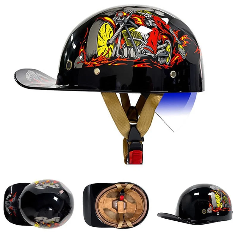 Motorfiets Baseballhelm - DOT-goedgekeurd