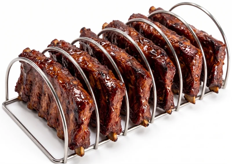 Keij Kamado BBQ Sparerib Rack Large - Edelstahl - für 6 Spareribs