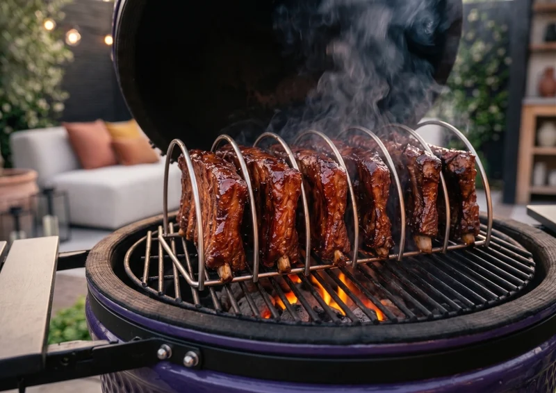 Keij Kamado BBQ Sparerib Rack Large - Edelstahl - für 6 Spareribs