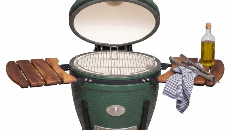 Keij Kamado Beistelltische - Beistelltischset - Griff - Beistelltisch BBQ - Side Tables - Walnuss Holz - Braun - 3 Stück - für 21/23 Zoll