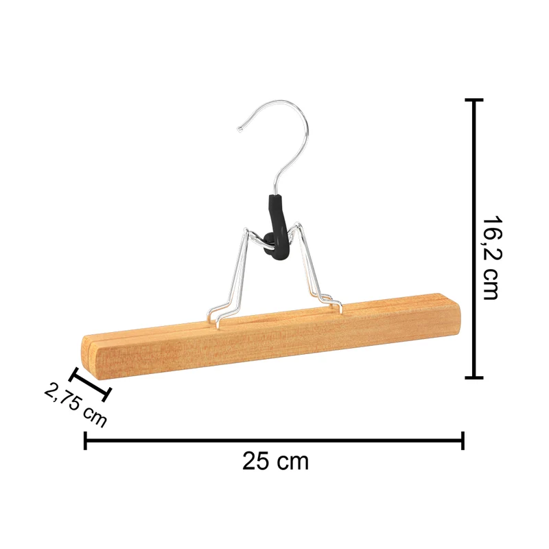 Holzkleiderbügel mit Clip Five®