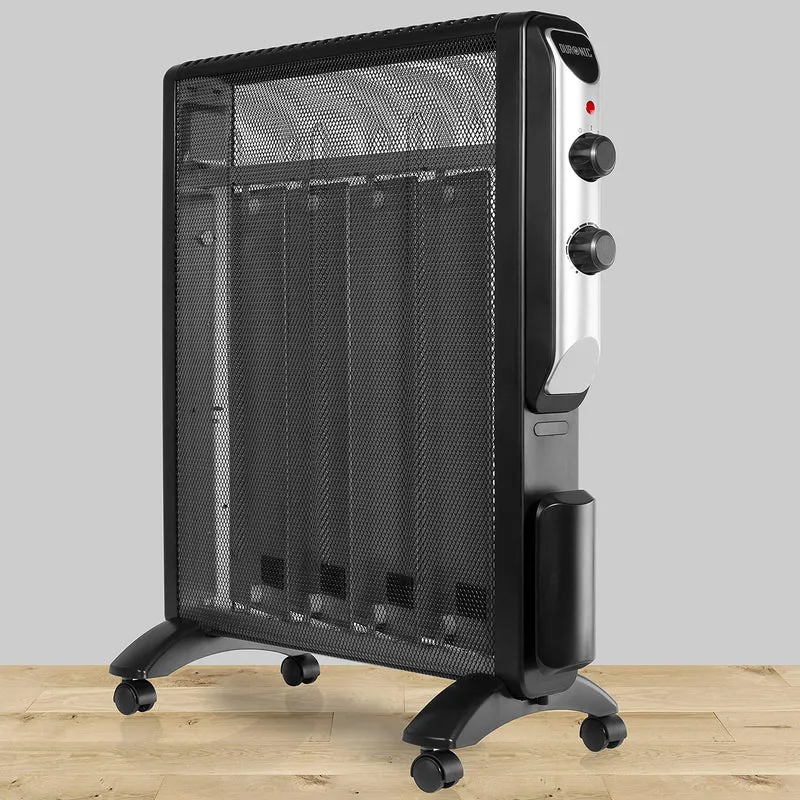 Duronic HV220 BK Elektroheizkörper | Energiesparende Heizung mit Thermostat | 2 Stufen Heizgerät | 2000 Watt Heizkörper mit Überhitzungsschutz | Wärmewellen mit Antifrostschutz | 1 Minute Aufheizzeit