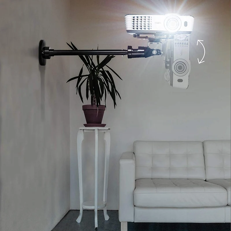 Duronic PB02XL Beamer Halterung | Projektor Deckenhalterung | Universal Wandhalterung | Halterung für Video-Projektor | drehbar und schwenkbar | Heimkino | Traglast bis zu 10 kg | 360° Rotation