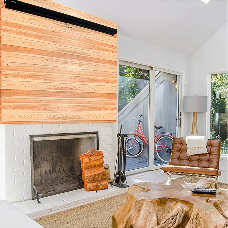 Duronic MPS100 16:9 BK Leinwand | 100" Zoll Breitbild Rolloleinwand 220 x 124 cm | Heimkino mit 4K Full HD 3D | Gain 1.0 | Projektionsleinwand für Decken- und Wandmontage | Beamerleinwand für Büro