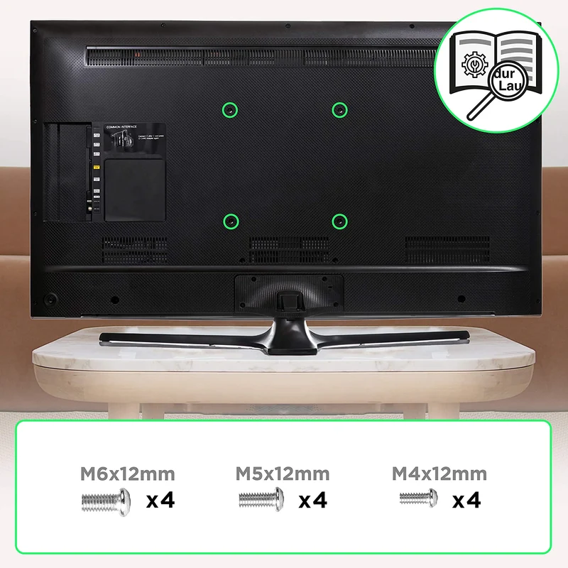 Duronic TVB1120 Wandhalterung | Fernseher bis 32" Zoll | 18 kg Belastbarkeit | VESA 100 x 100, 75 x 75 | Neigbar schwenkbar drehbar TV Halterung | Plasma LED OLED LCD Fernsehhalterung | Monitor Curved