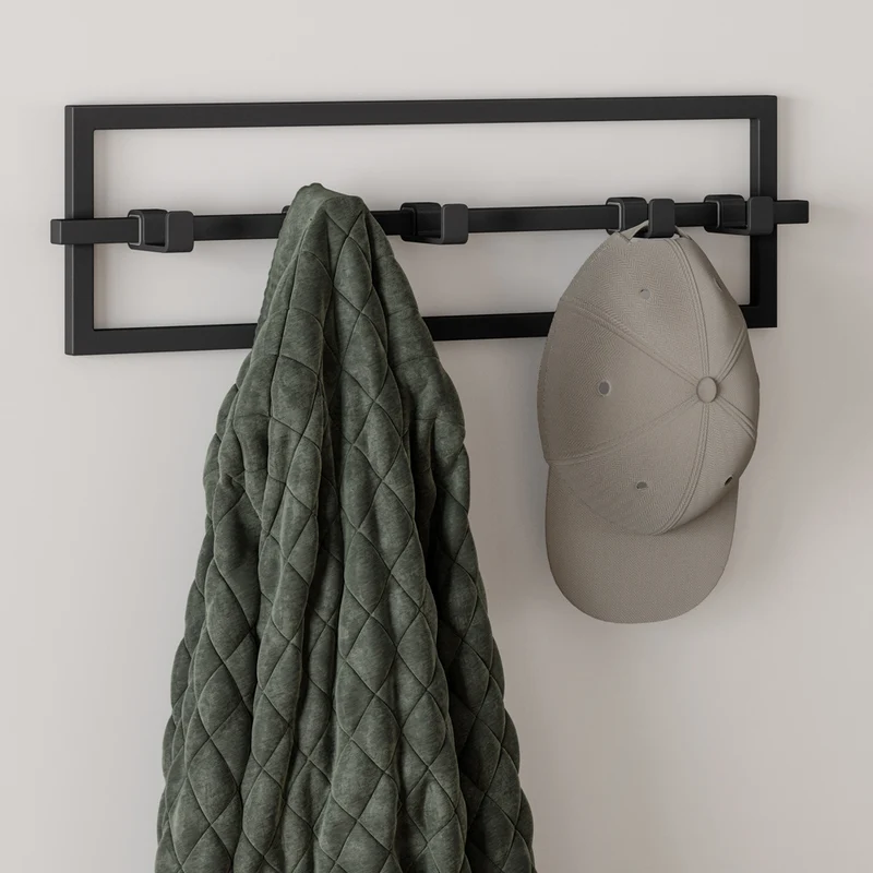 Handtuchhalter und Wandgarderobe schwarz UMBRA