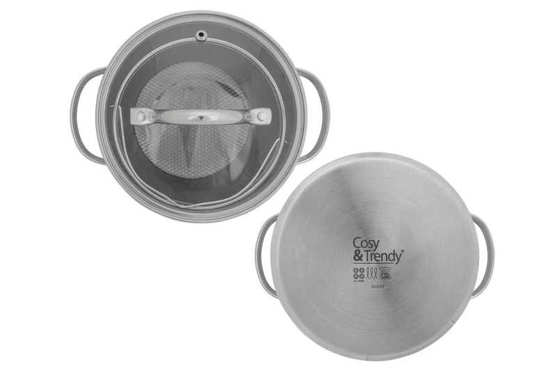 Cosy & Trendy Spargeltopf / Pastatopf Daily - ø 16 cm / 4 Liter - Edelstahl mit Siebeinsatz
