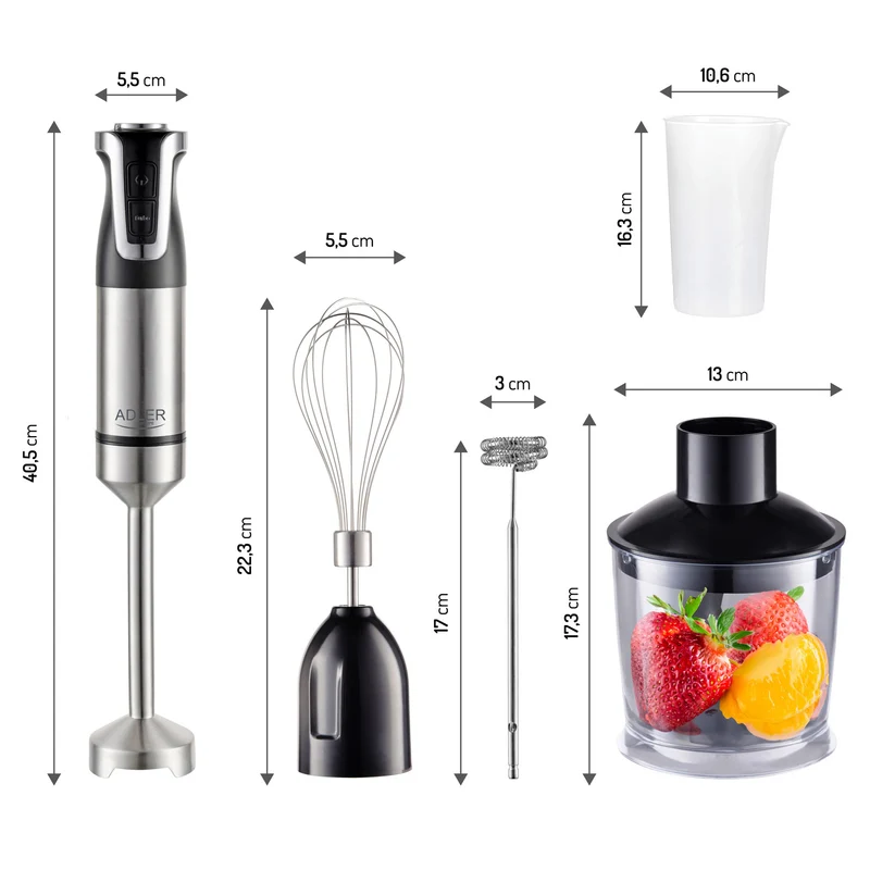 Adler AD 4627 Stabmixer-Set schwarz