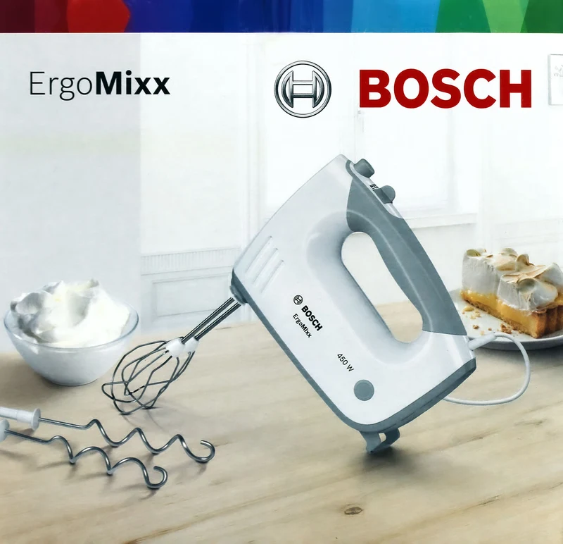 Bosch MFQ36400 Handmixer ErgoMixx weiß/grau 450 Watt