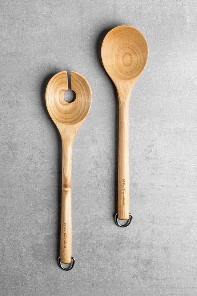 KitchenAid Salatbesteck Core Birkenholz 2-teilig 33 cm - Servieren
