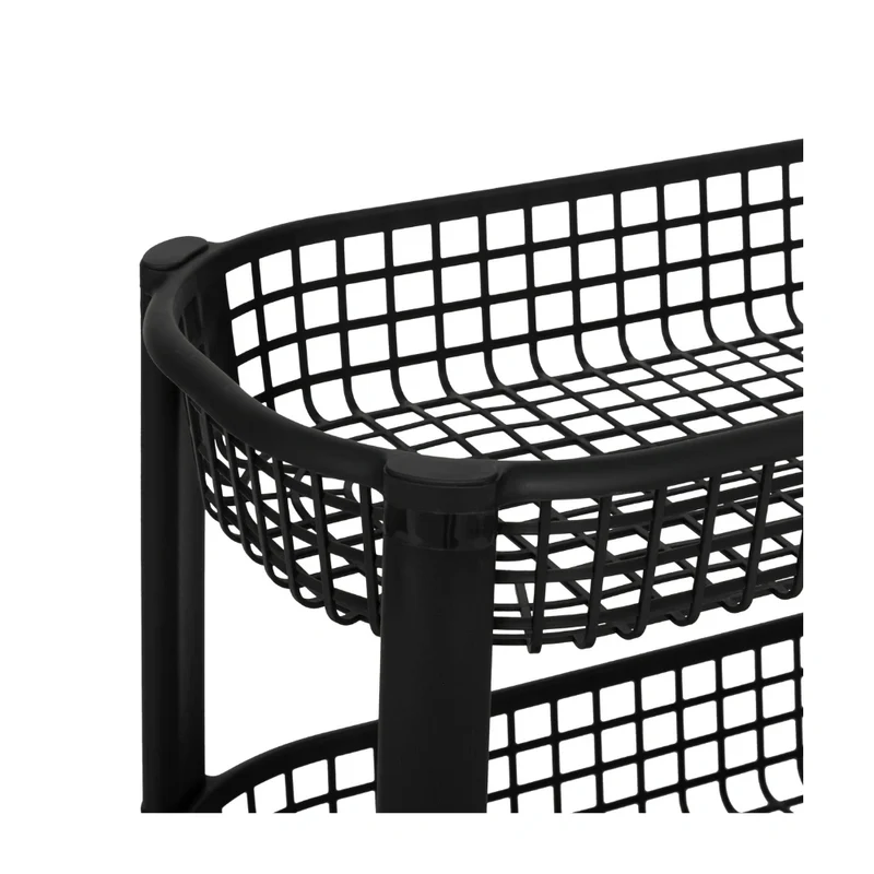 Kunststoff-Trolley schwarz mit 4 Körben Five®