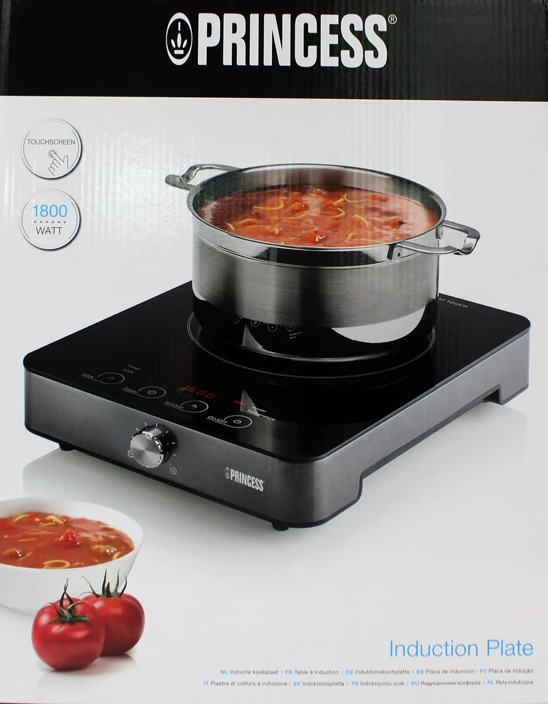 Princess 303010 Induktionskochplatte 60°C-240°C schwarz Timer 1800W