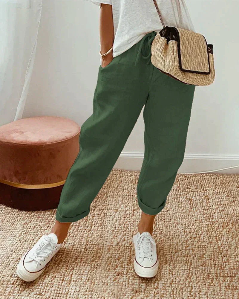 Alder Modehuis - casual en stijlvolle linnen broek