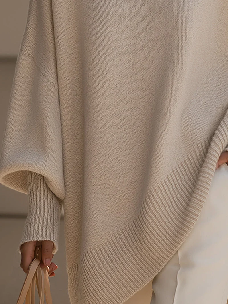 Kimia - Oversized Gebreide Ronde Hals Trui