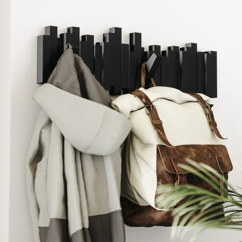 Design-Garderobe Klapphaken schwarz UMBRA