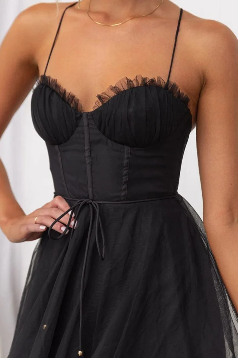 Dames elegant vloeiend jurk voor bruiloftsgasten | Midi
