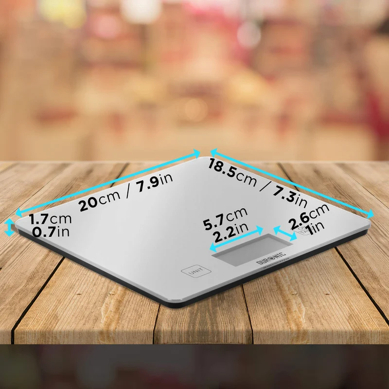 Duronic KS1080 Küchenwaage | 10 kg Digitalwaage | 1 g grammgenau Präzision-Feinwaage | Haushaltswaage mit Tara-Funktion | Digitale Waage mit Hold-Funktion | Lebensmittelwaage zum Backen und Kochen