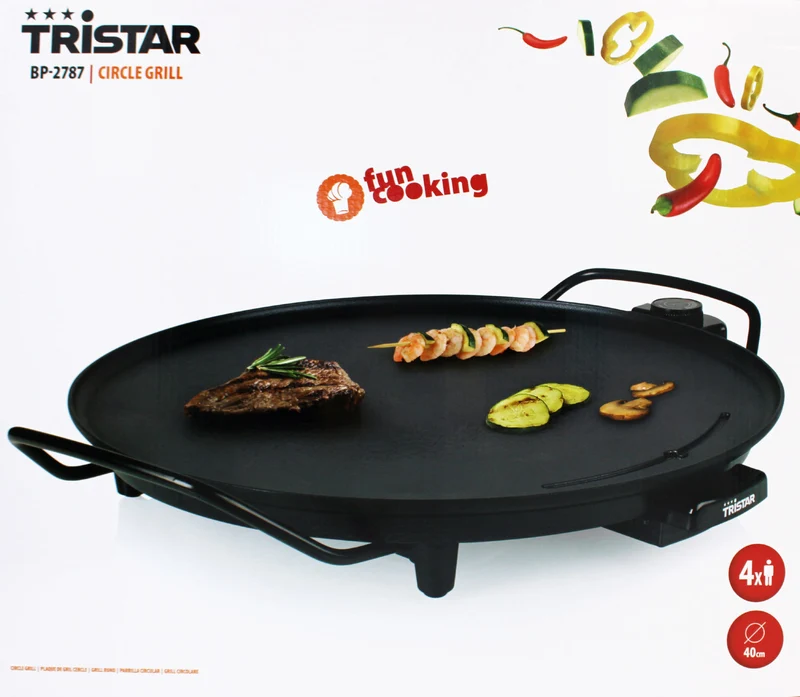 Tristar BP-2787 Grill rund 40 cm Grillplatte