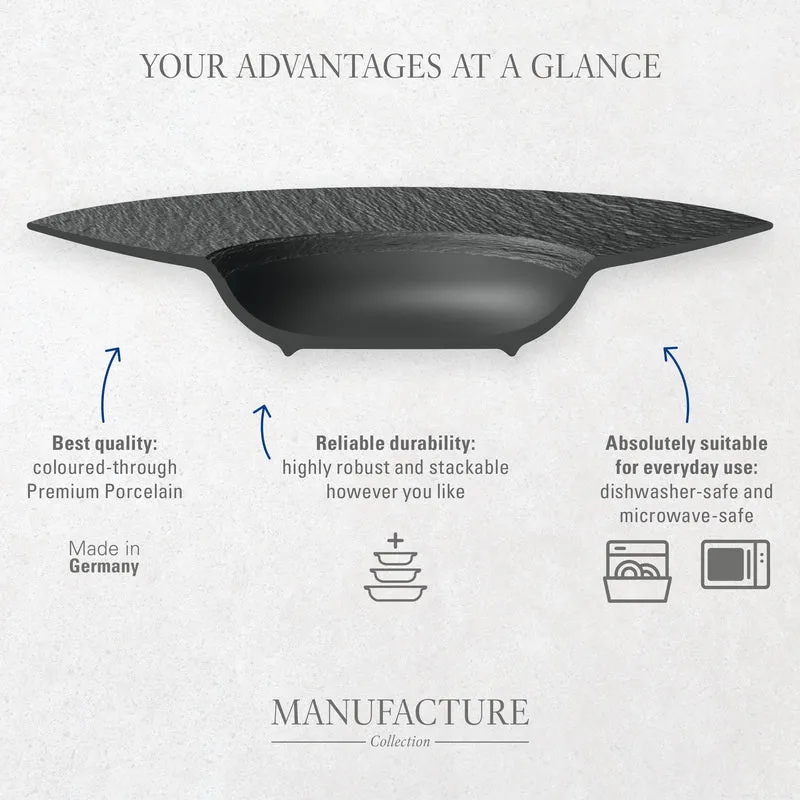 Villeroy & Boch Teller Manufacture Rock - Schwarz - ø 25 cm