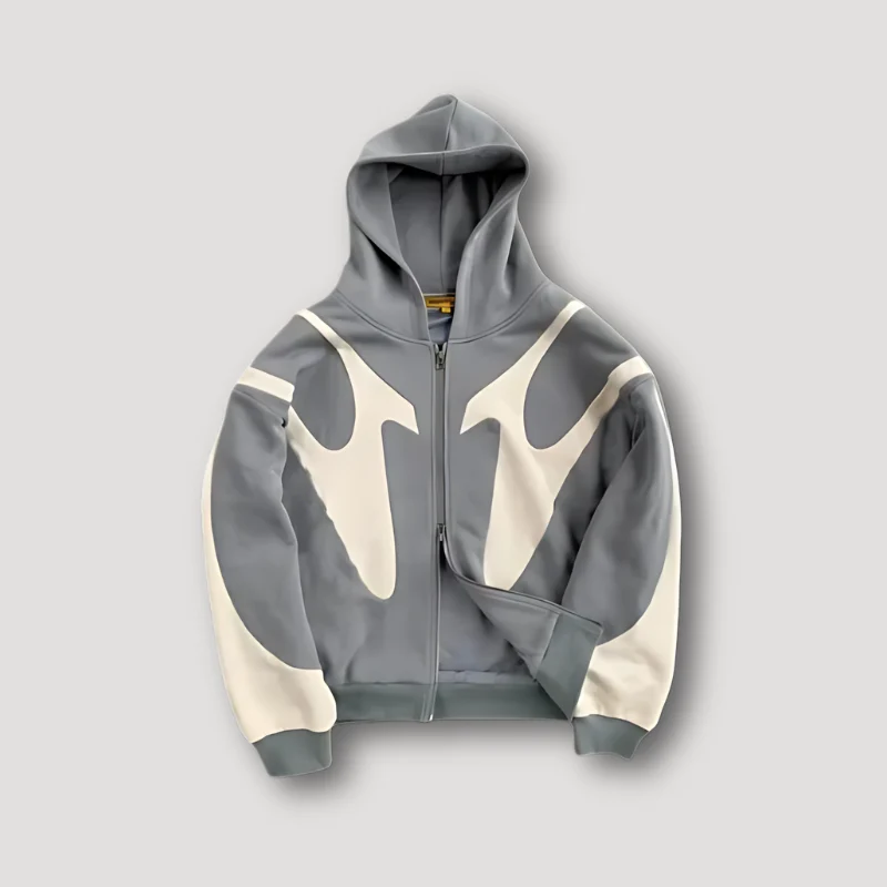 Peter | Heren Trendy Hoodie met Vlammenpatroon en Rits