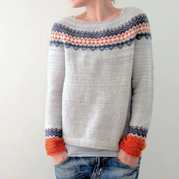 Andrea | Dames Winter Kersttrui met Noordelijk Patroon