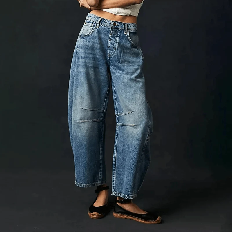 Hanna | Dames High-Waist Jeans met losse pasvorm
