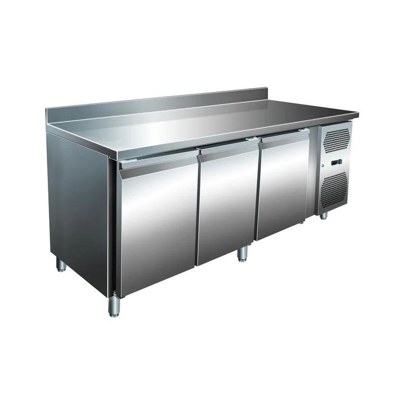 VIP Kühltisch mit 3 Türen und Aufkantung -2 bis +8°C 1.795x600x960 mm